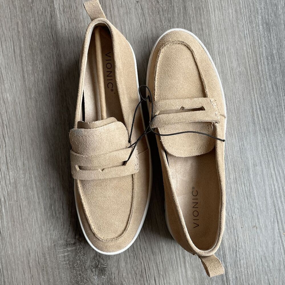 Vionic Journey Uptown Loafer Sand Suede Women's 10 - Picture 1 of 5